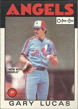 1986 O-Pee-Chee Baseball Cards 351     Gary Lucas#{Now with Angels